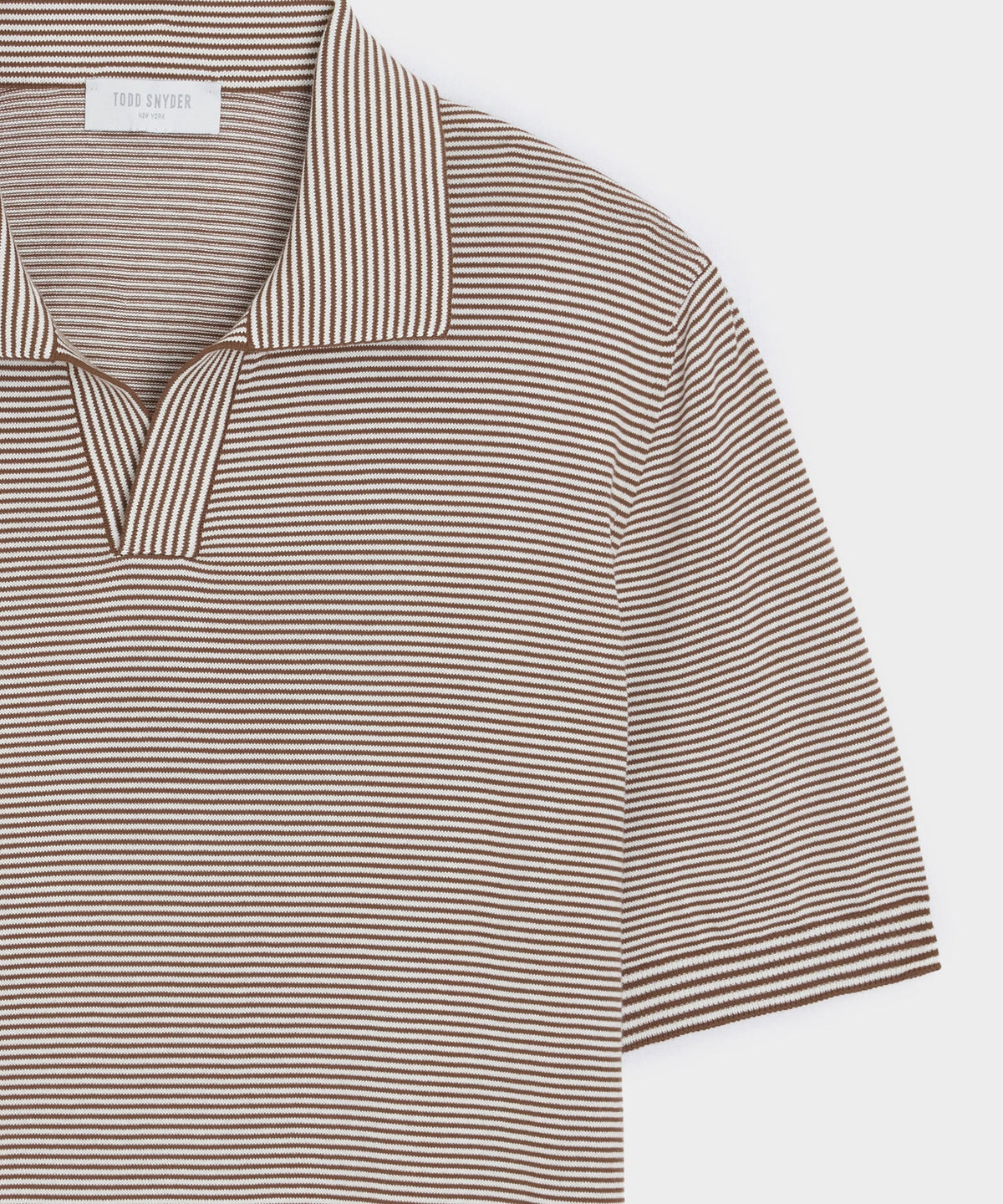 Todd Snyder Italian Cotton Montauk Sweater Polo - Brown