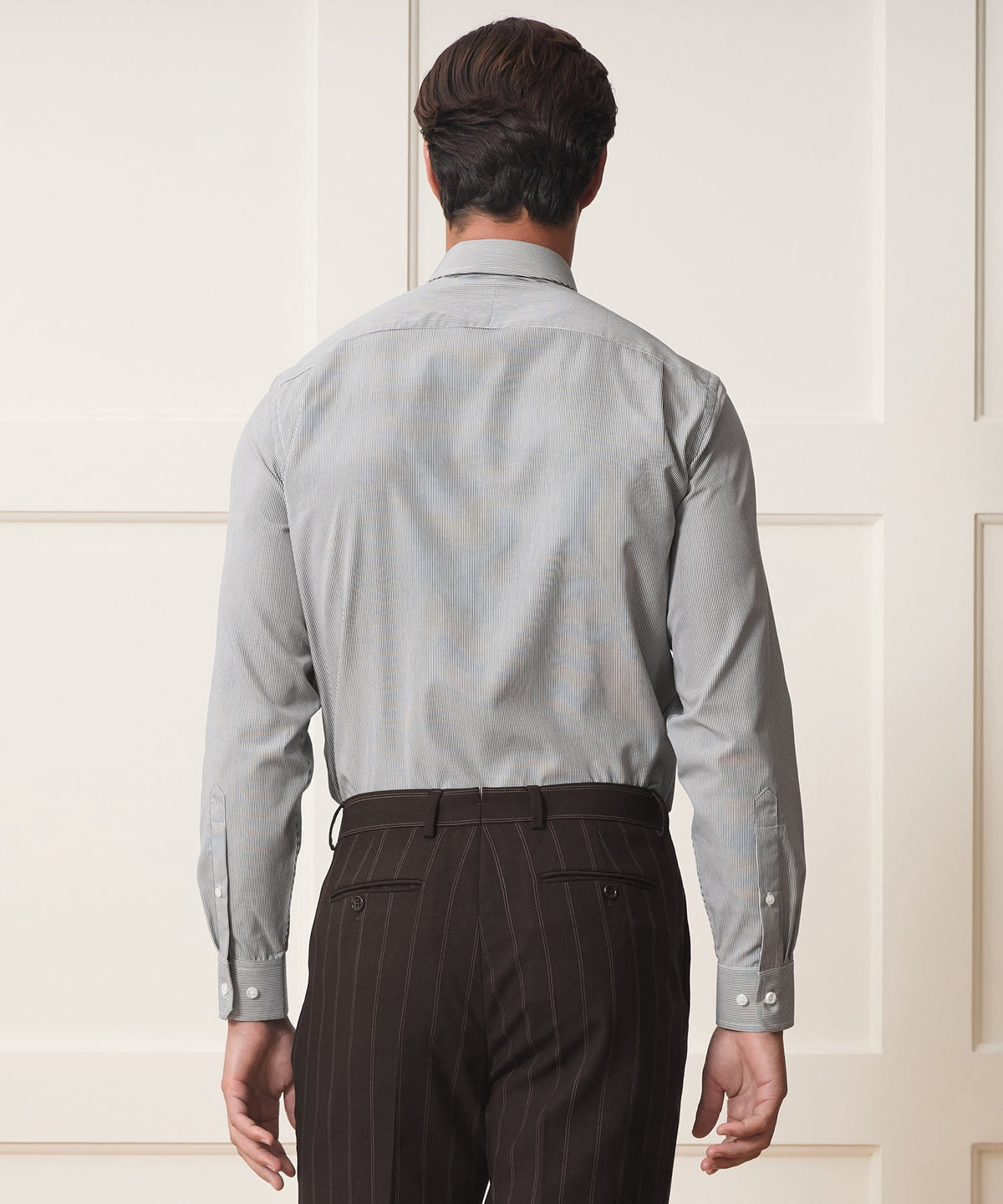 Todd Snyder Cotton Spread Collar Dress Shirt - Black