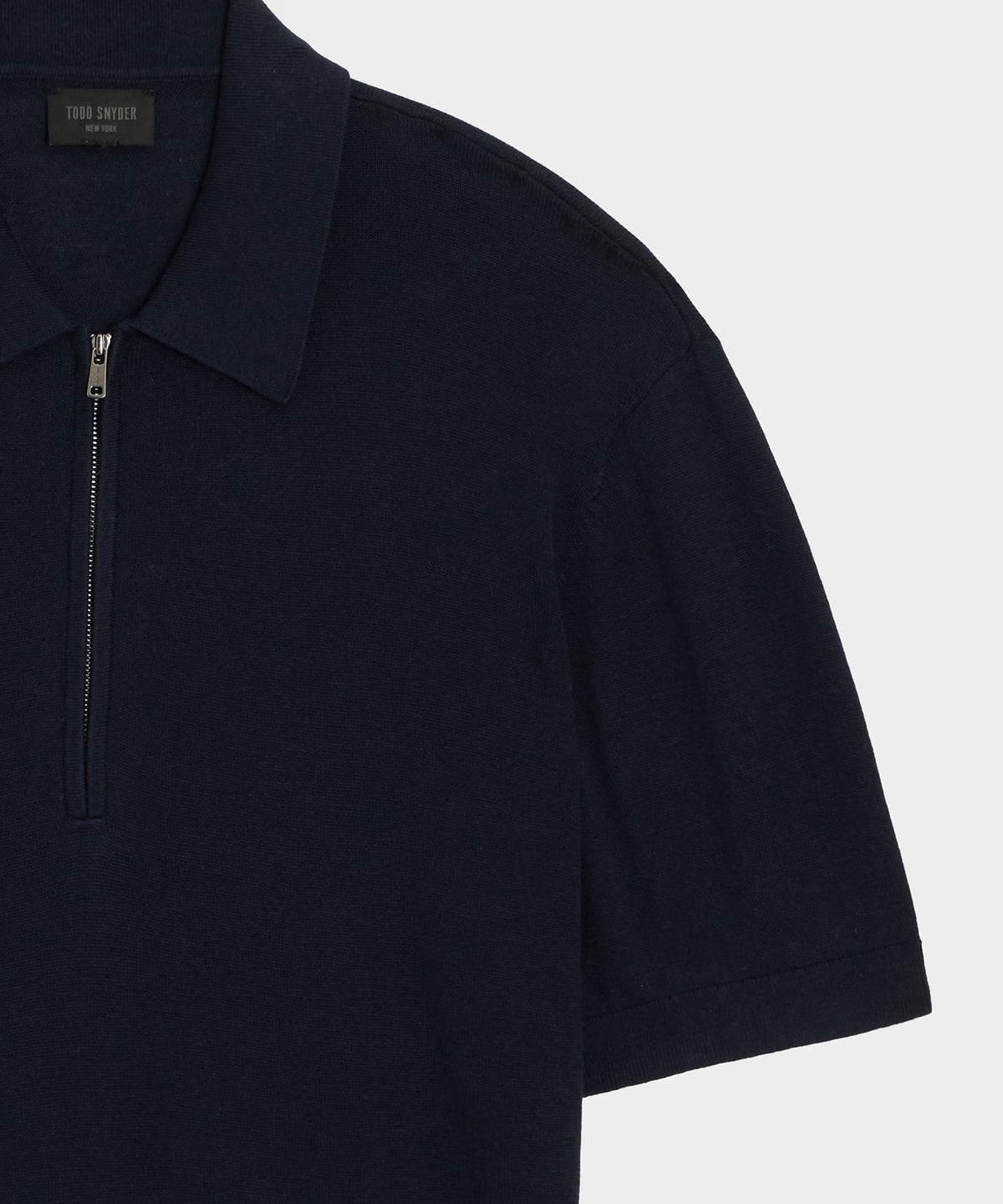 Todd Snyder Kent Quarter-Zip Sweater Polo - Navy