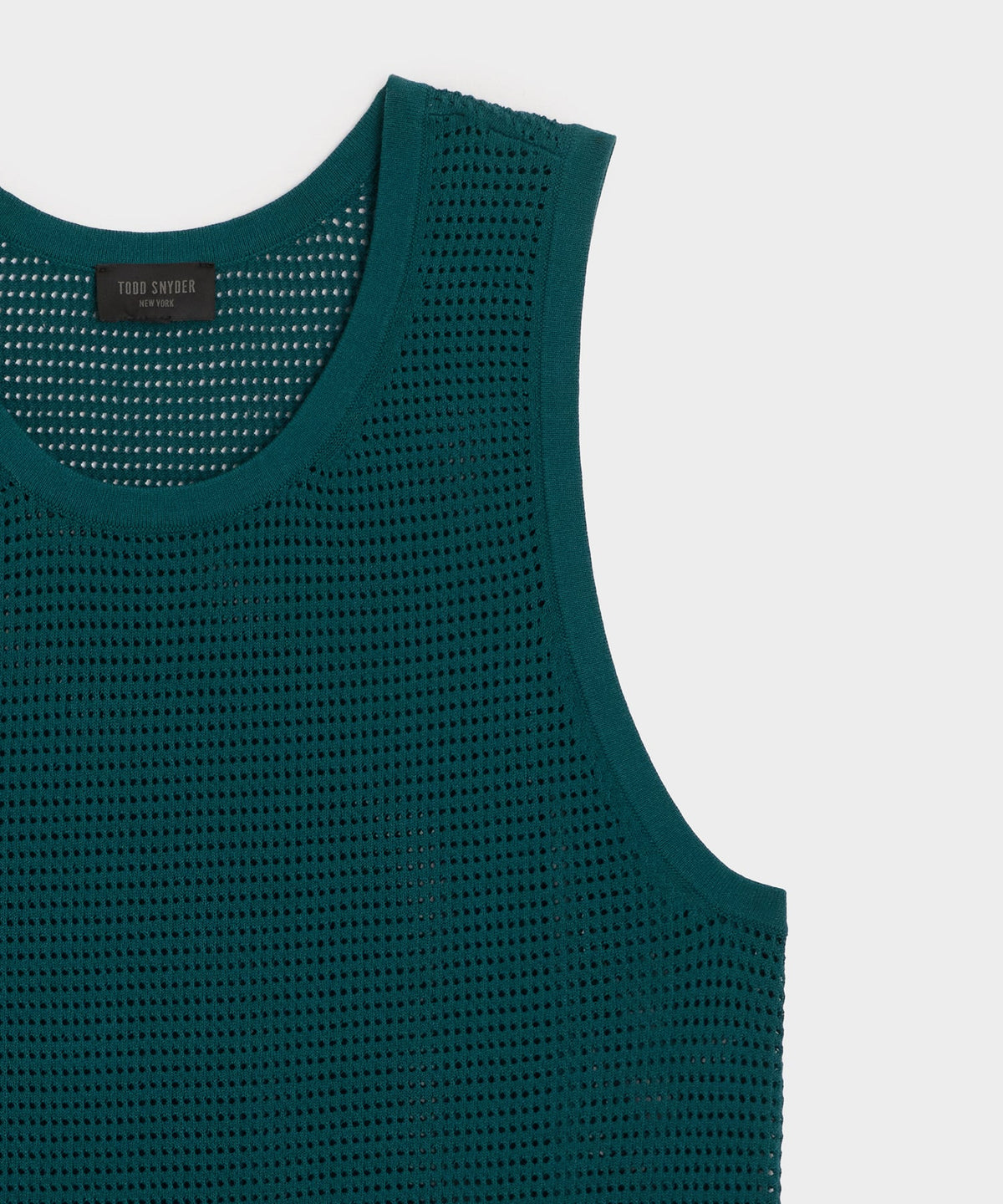 Todd Snyder Luxe Mesh Tank - Teal Noir