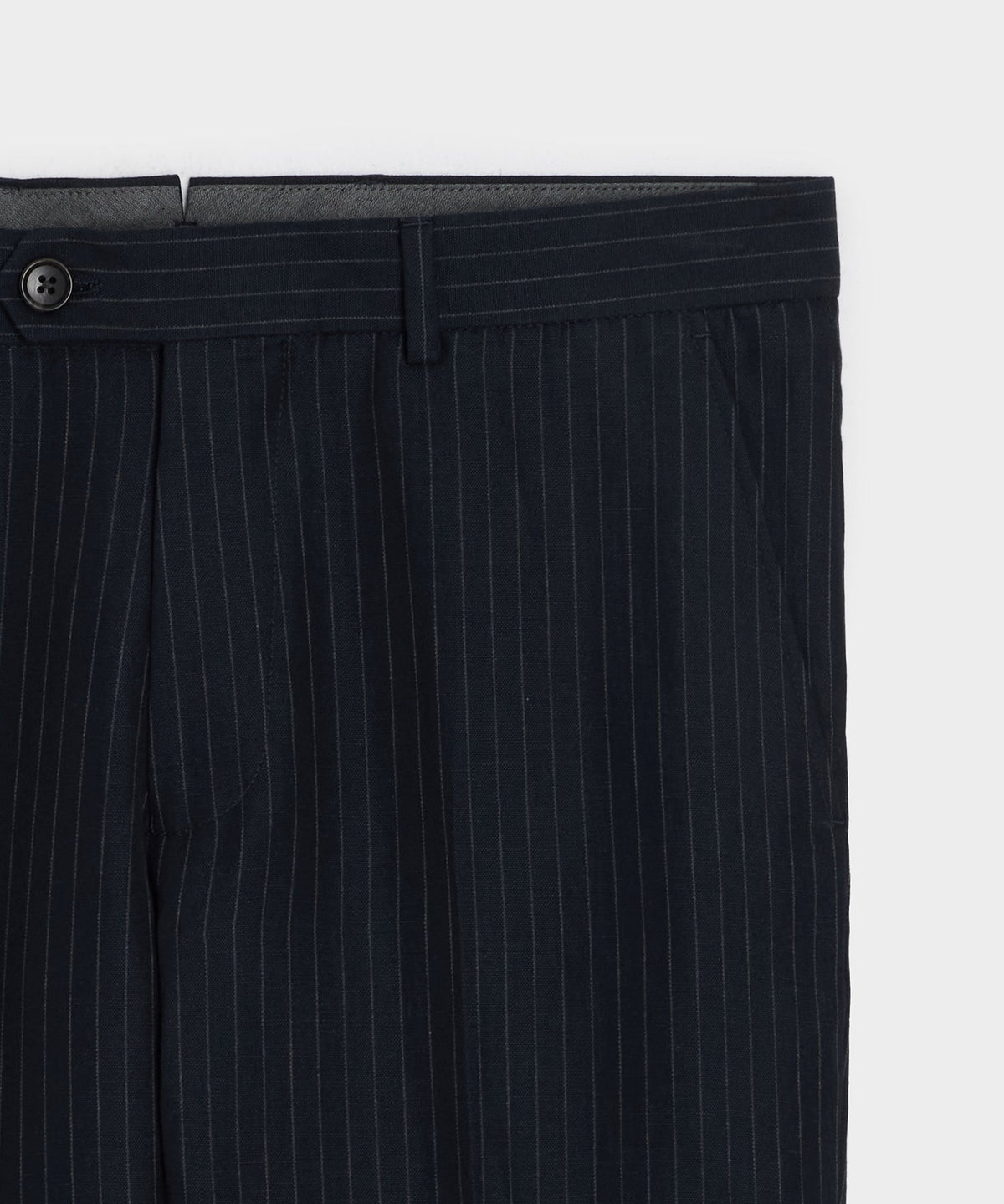 Todd Snyder Italian Cotton-Linen Pinstripe Sutton Trouser - Navy