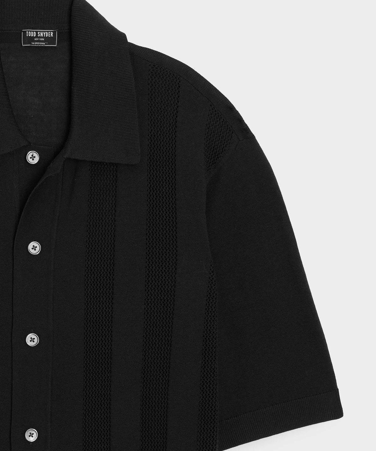 Todd Snyder Miles Sweater Polo - Black