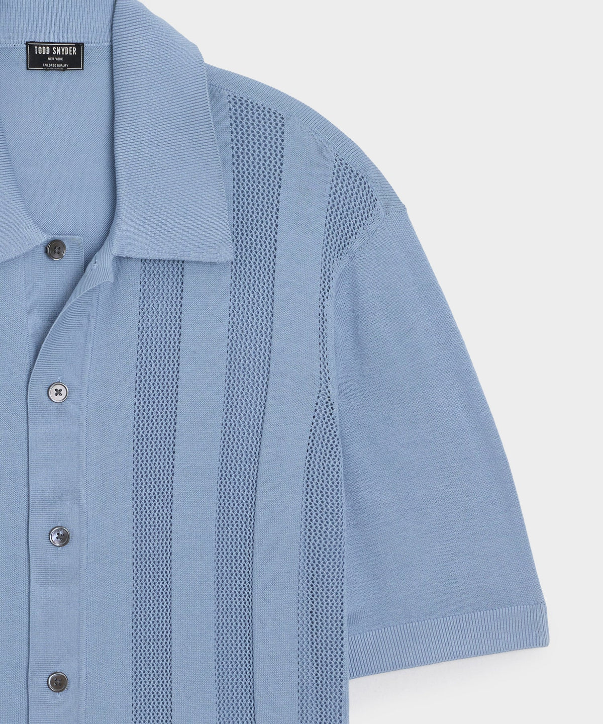 Todd Snyder Miles Sweater Polo - Steel Blue
