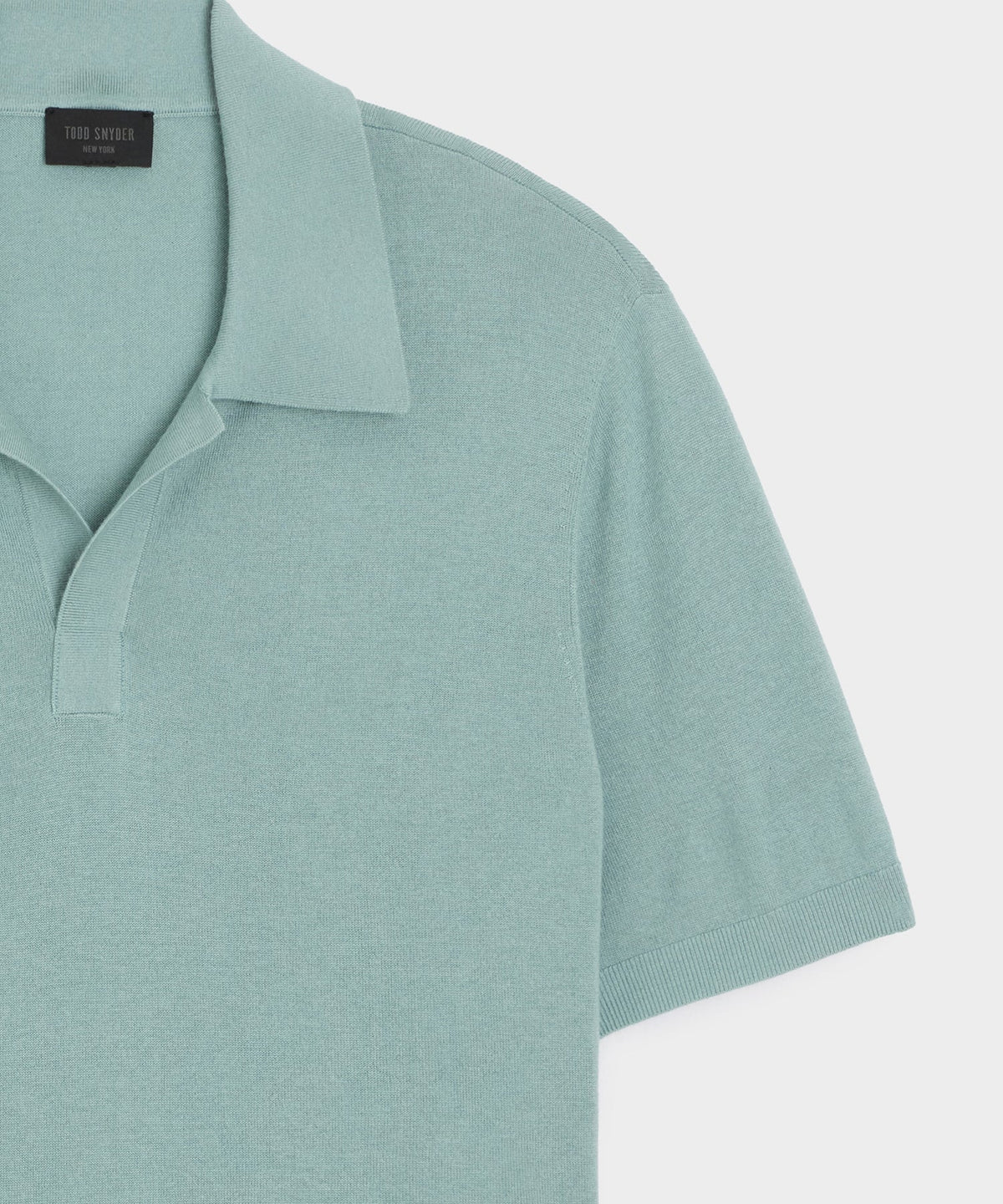 Todd Snyder Silk-Cashmere Montauk Sweater Polo - River Mist