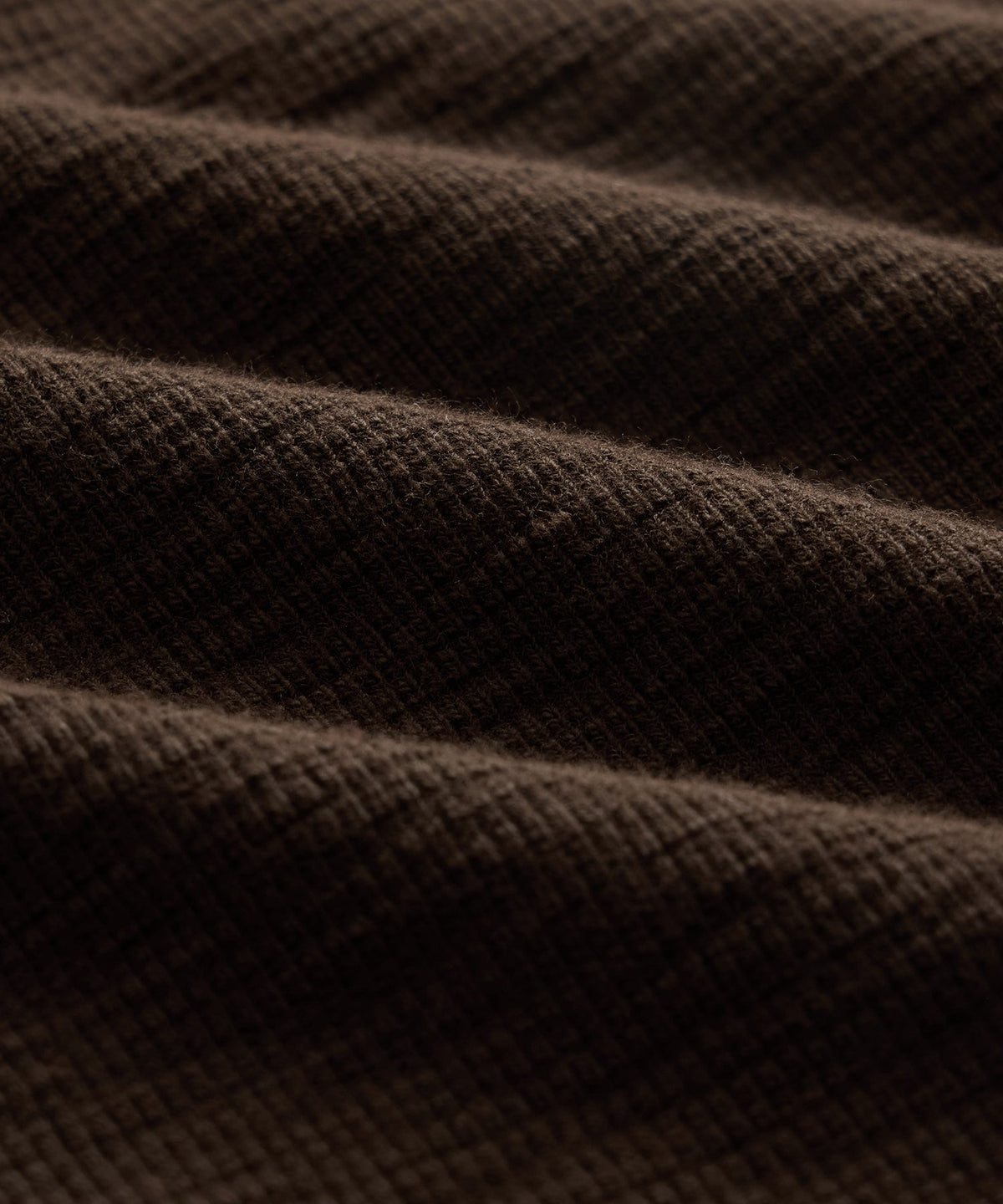 Todd Snyder Lightweight Mini Waffle Henley - Espresso Bean