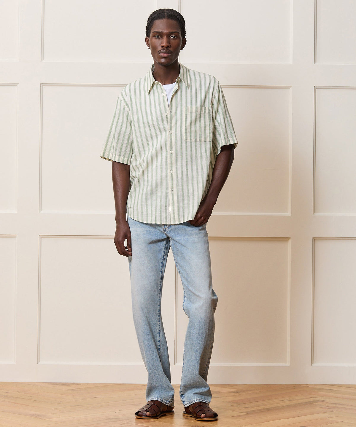 Todd Snyder Summerweight Big Shirt - Olive