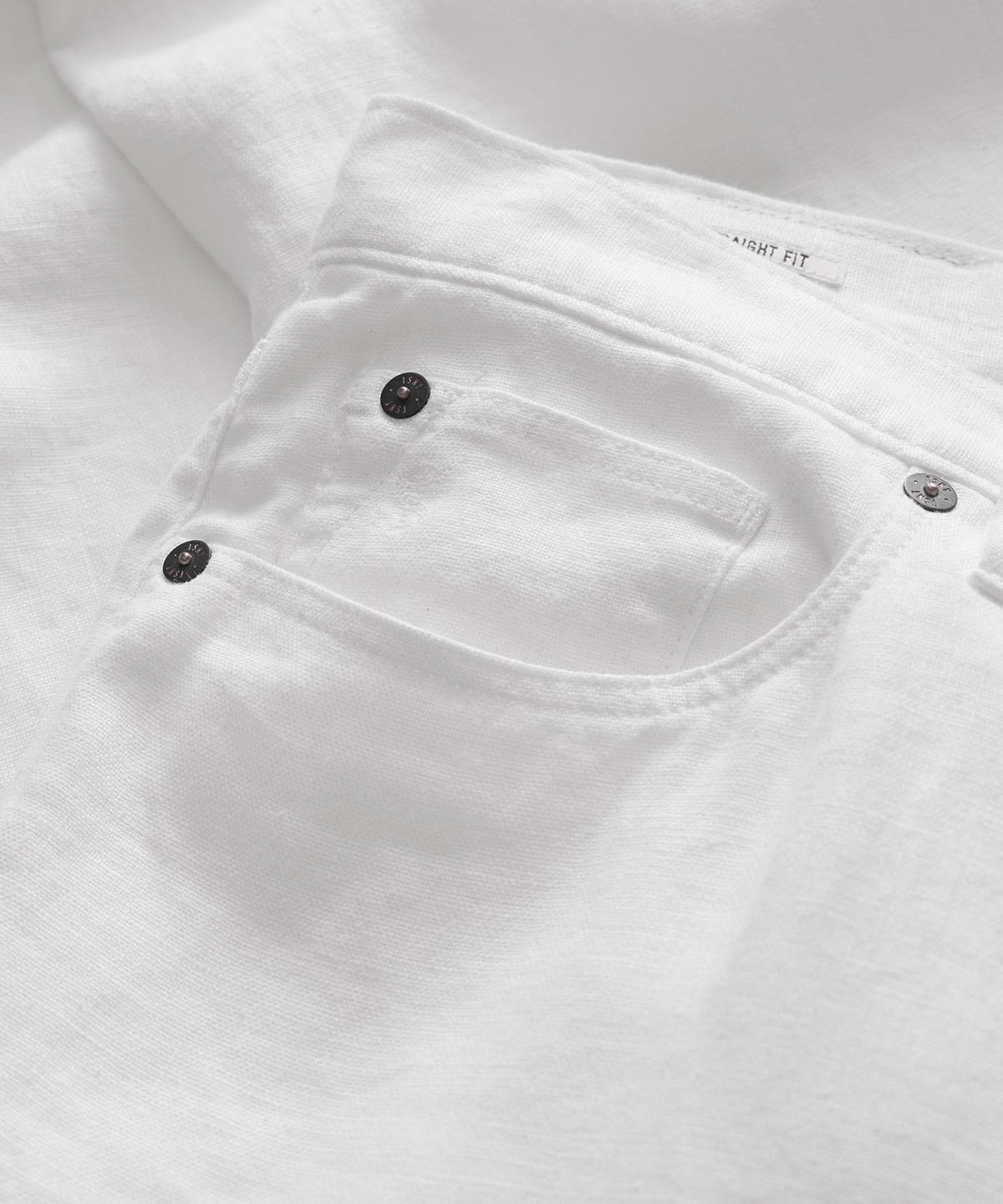 Todd Snyder Straight Fit 5-Pocket Linen Pant - White