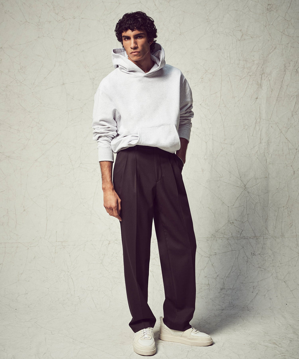 Todd Snyder Champion Relaxed French Terry Hoodie - Silver Mix
