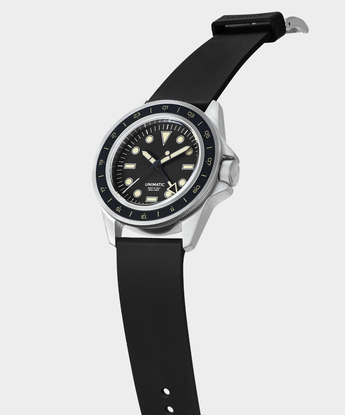 Todd Snyder UNIMATIC U1-GMT-DHB Heritage Diver Watch - Black