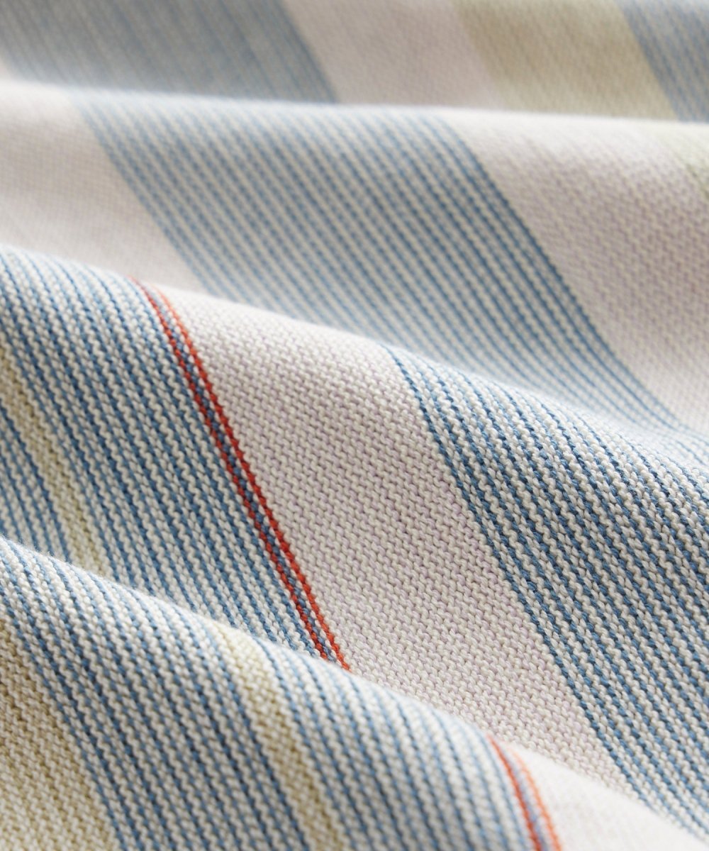 Todd Snyder Cotton Silk Stripe Bungalow Polo - Dusty Lavender