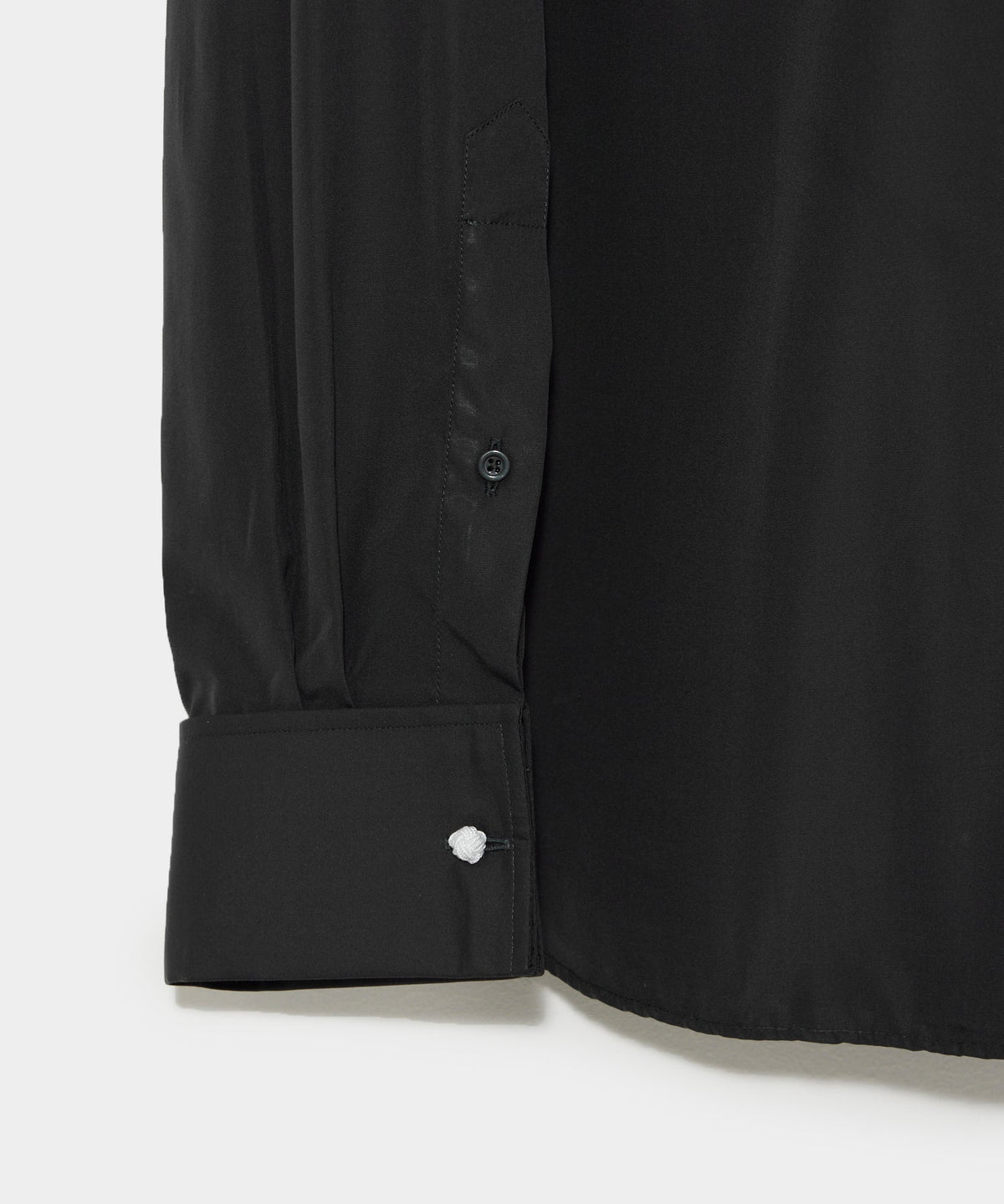 Todd Snyder Hamilton + Todd Snyder Cotton Pleated Spread Collar Tuxedo Shirt - Black