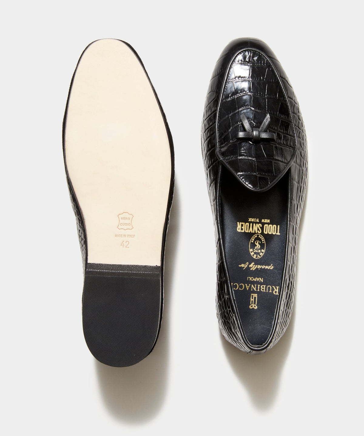 Todd Snyder Todd Snyder x Rubinacci Croc Marphy Loafer - Black