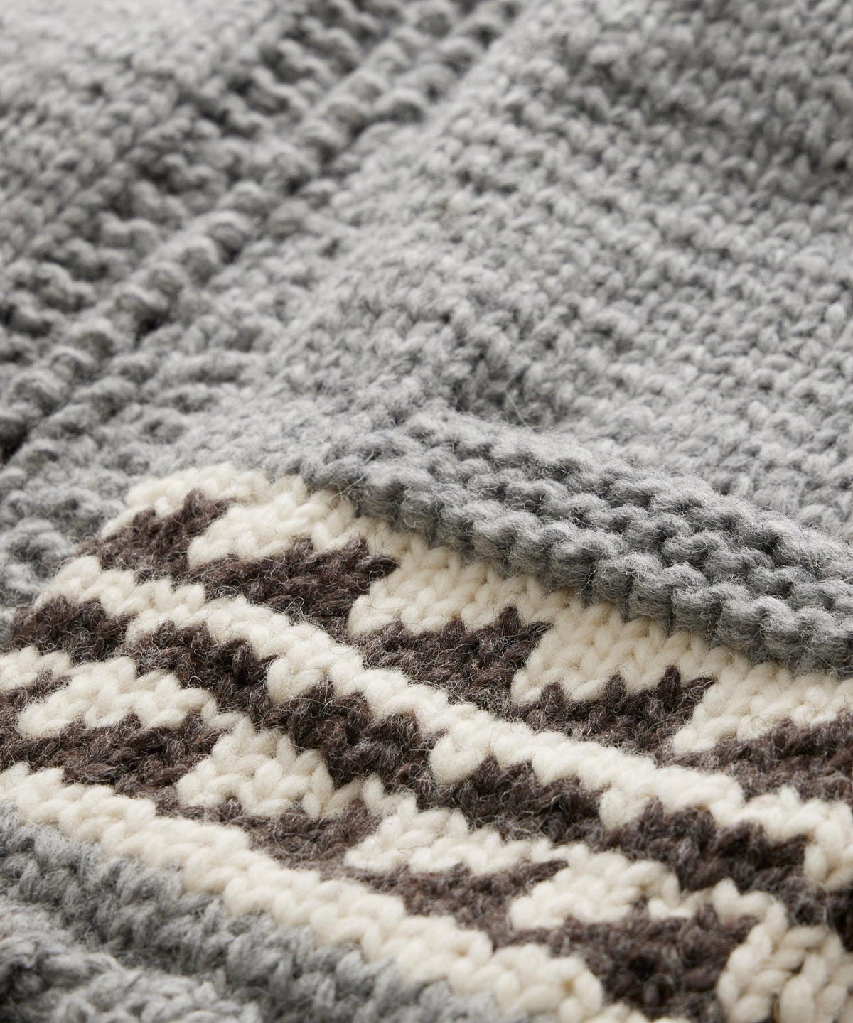 Todd Snyder Triangle Hand-Knit Cardigan Jacket - Heather Grey