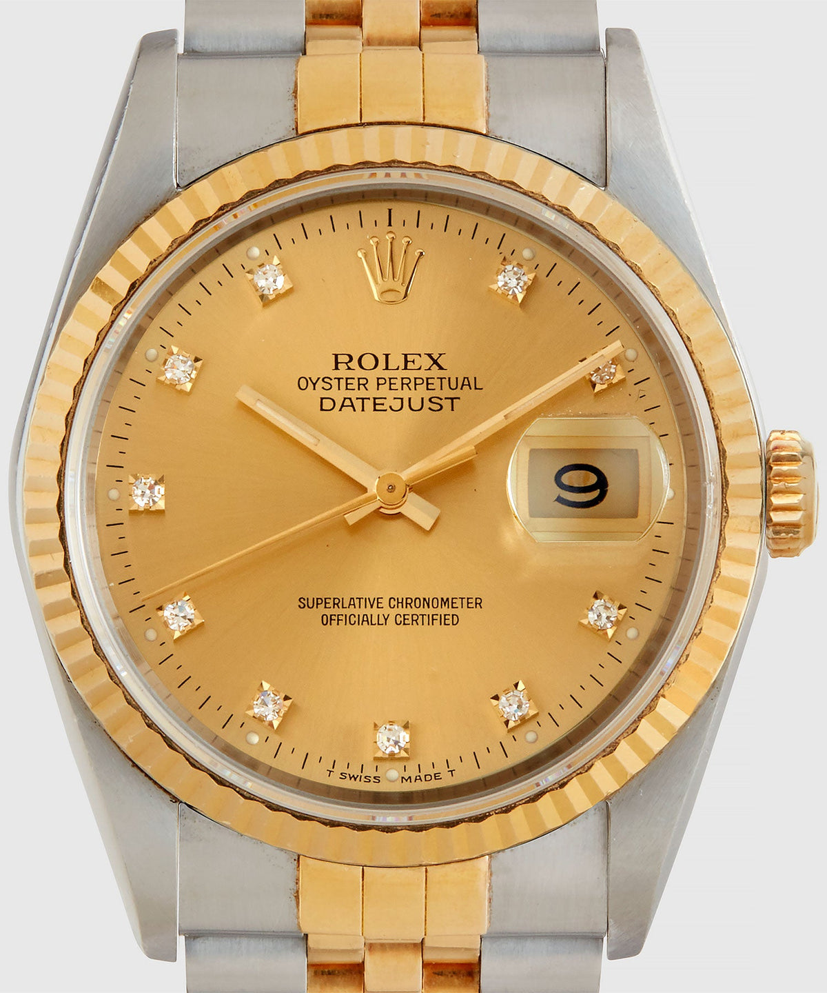 Todd Snyder 1991 Rolex Oyster Perpetual Datejust 2-Tone Diamond Jubilee Watch - Gold