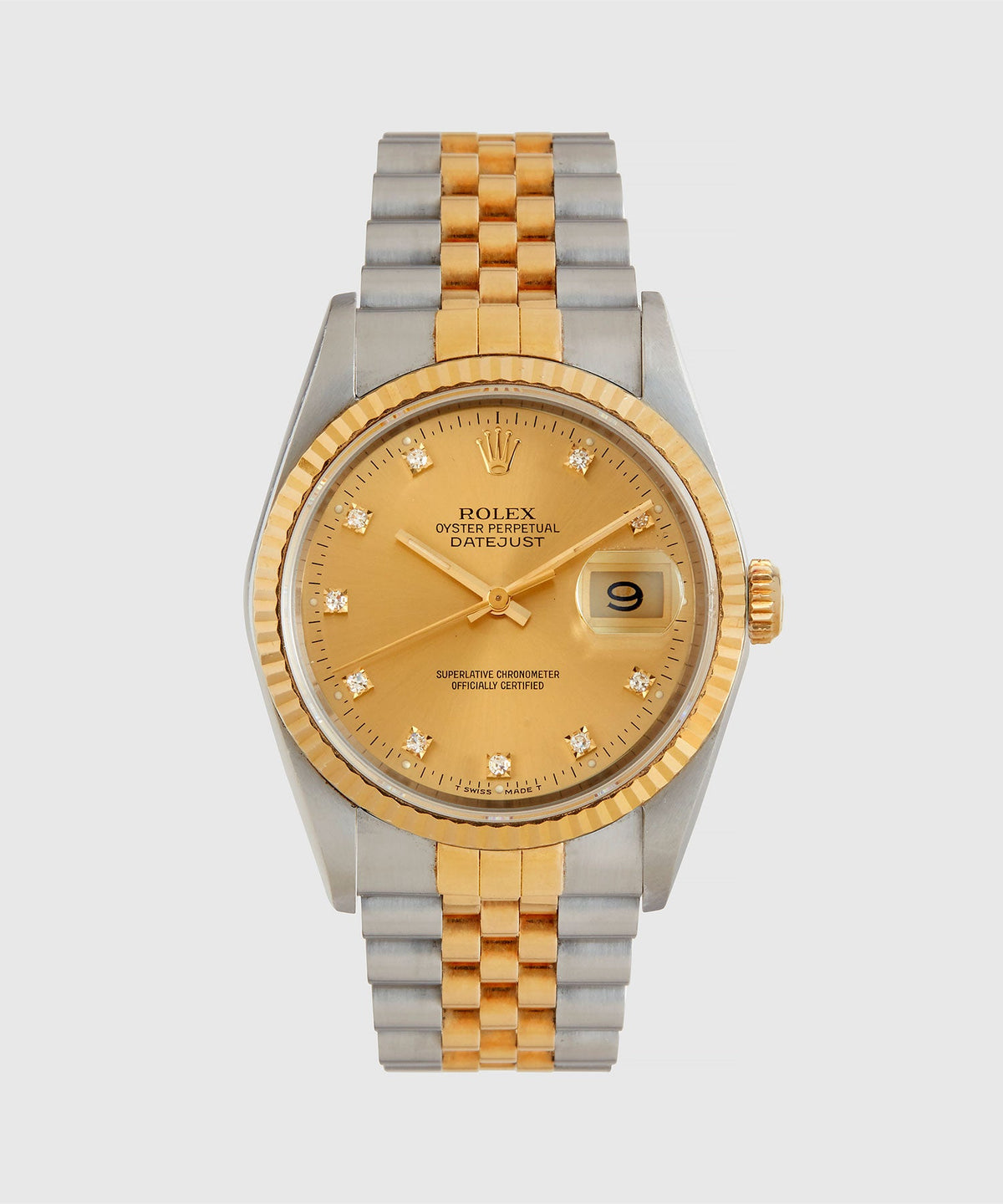 Todd Snyder 1991 Rolex Oyster Perpetual Datejust 2-Tone Diamond Jubilee Watch - Gold