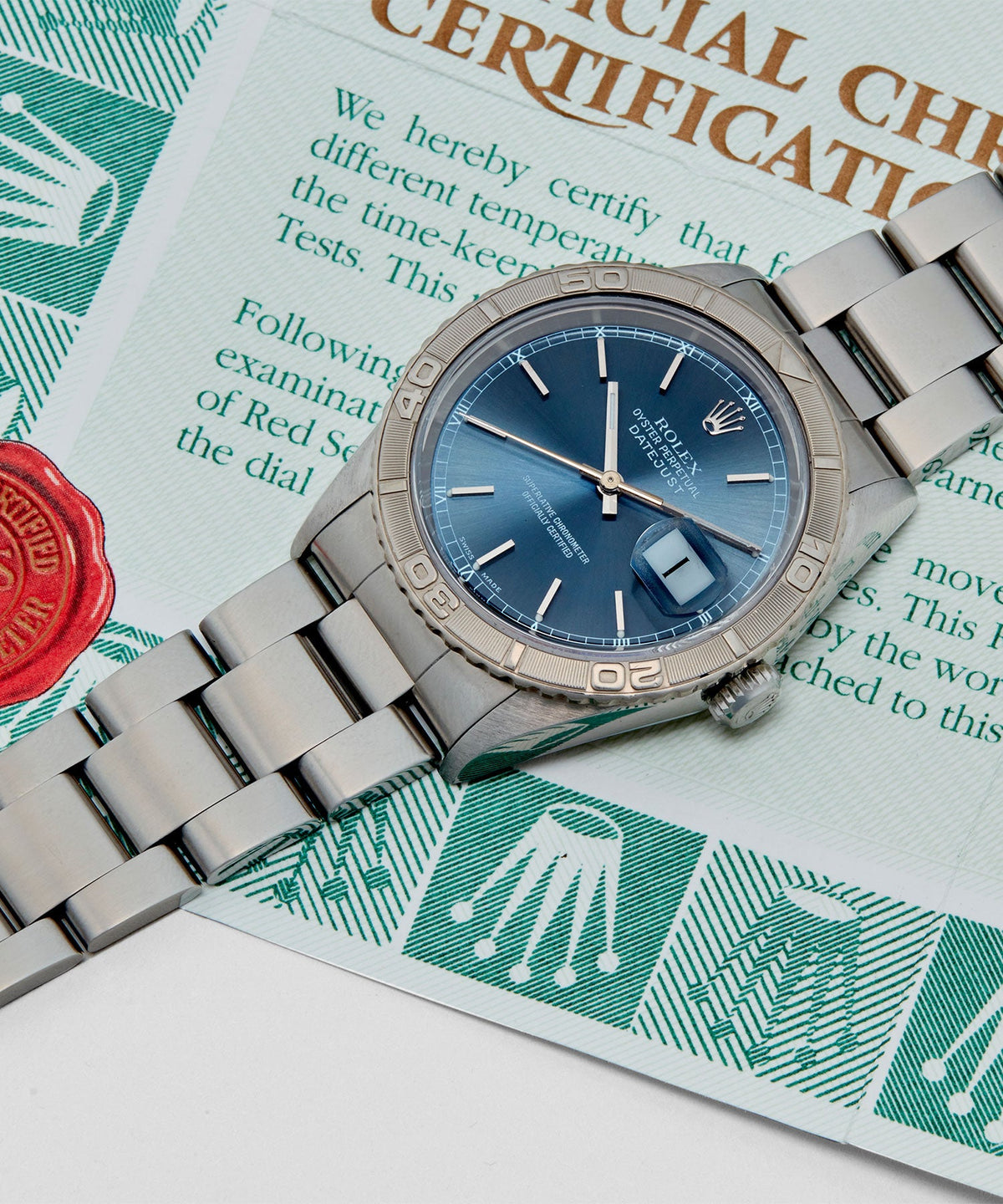 Todd Snyder 2000 Rolex Thunderbird Datejust Watch - Silver