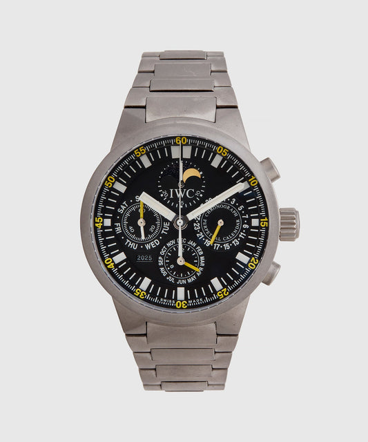 Todd Snyder 2004 IWC Perpetual Calendar Titanium Chronograph Watch - Silver