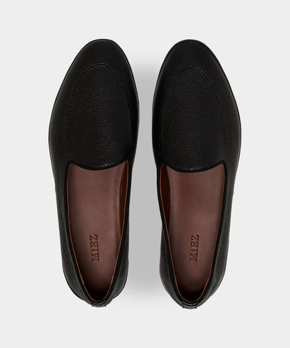 Todd Snyder Miez Leather Mocassino Slip-On Loafer - Black