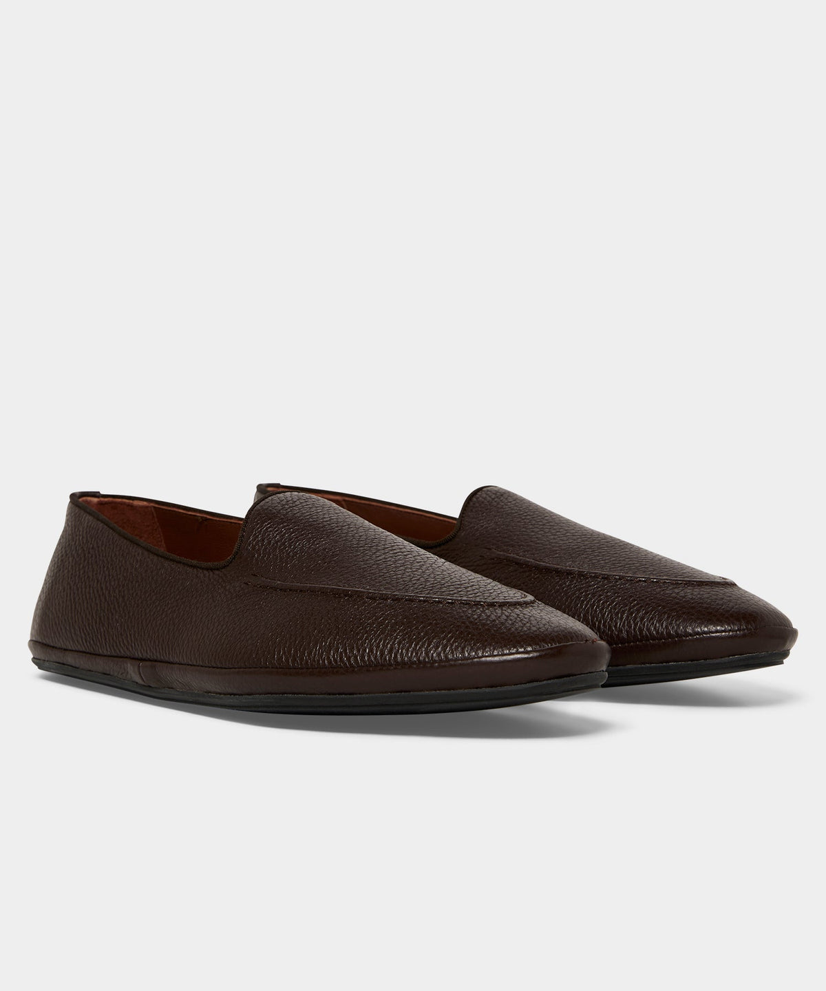 Todd Snyder Miez Leather Mocassino Slip-On Loafer - Dark Brown