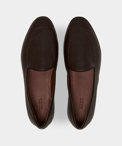 Todd Snyder Miez Leather Mocassino Slip-On Loafer - Dark Brown