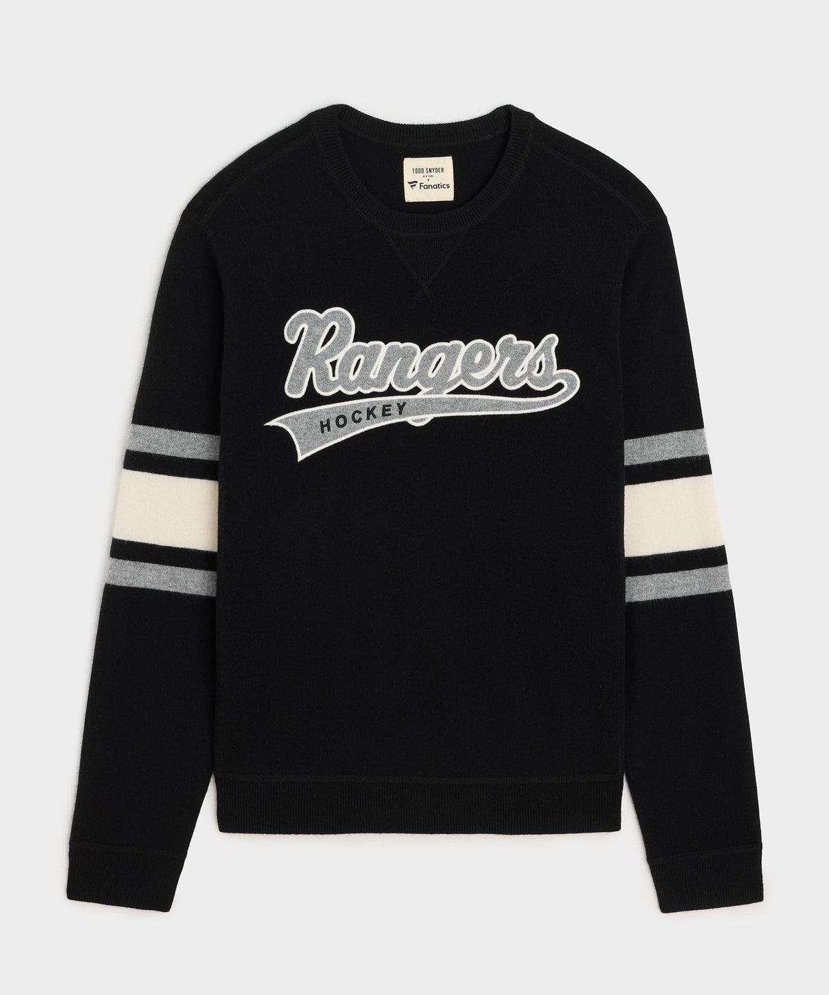 Todd Snyder Todd Snyder by Fanatics for NHL New York Rangers Cashmere Crewneck - Black