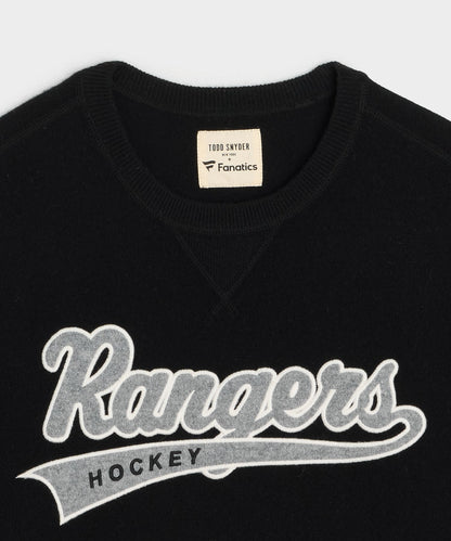Todd Snyder Todd Snyder by Fanatics for NHL New York Rangers Cashmere Crewneck - Black
