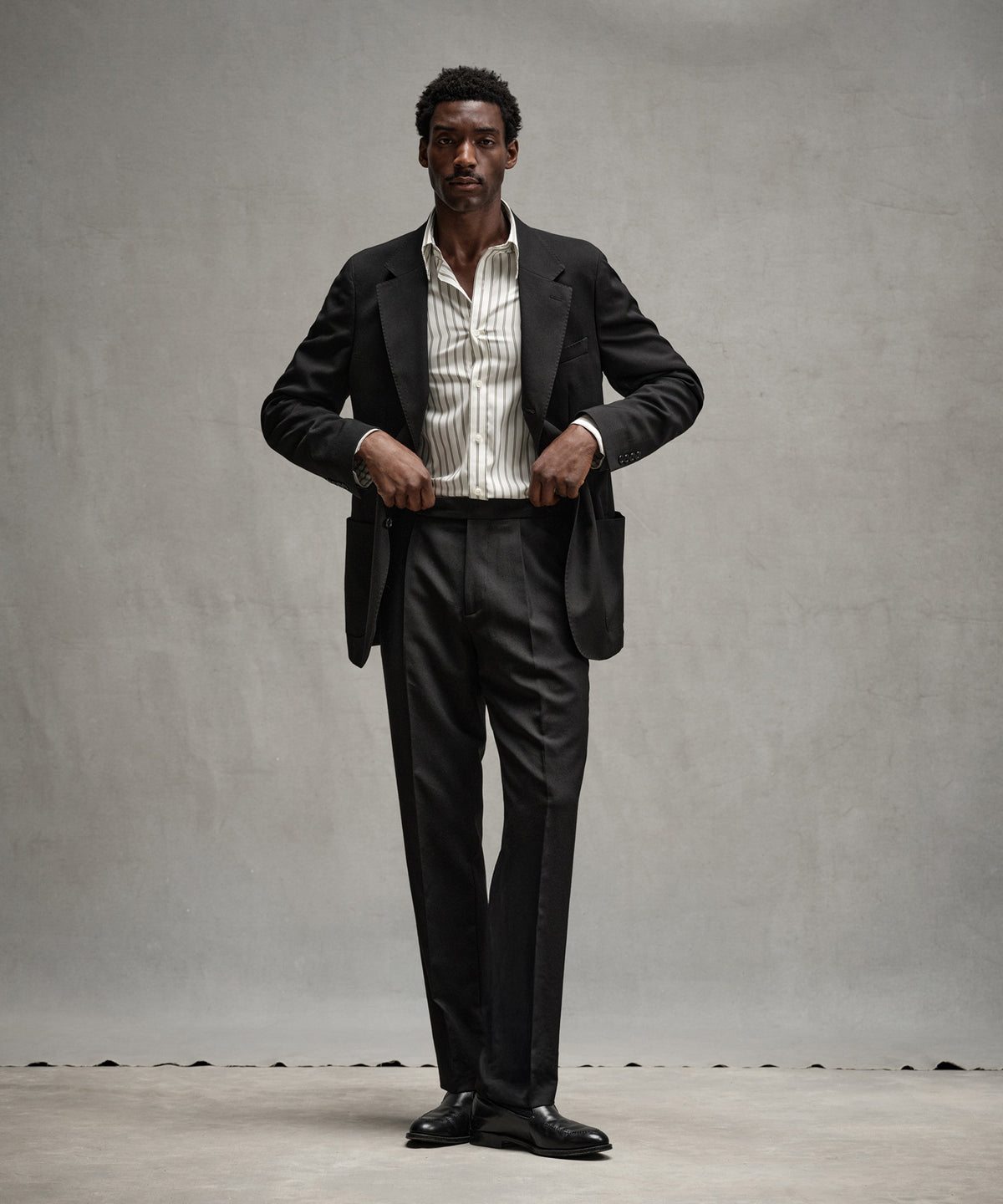 Todd Snyder Italian Gabardine Side Tab Trouser - Black