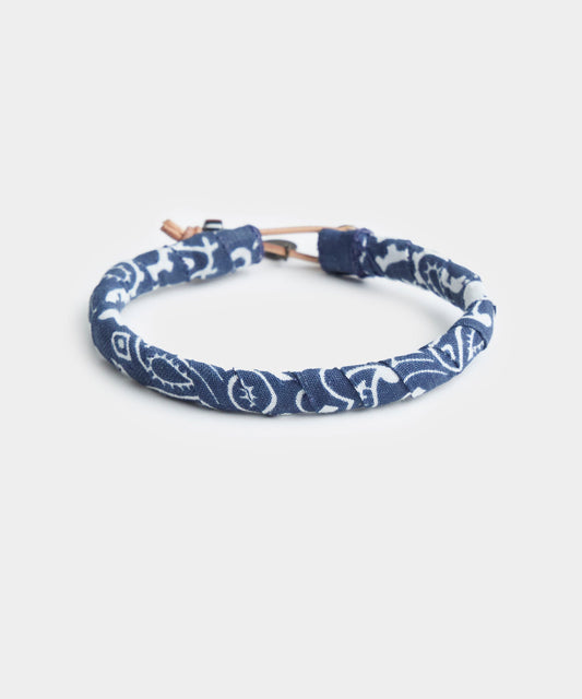 Todd Snyder Mikia Bandana Cotton Bracelet - Navy