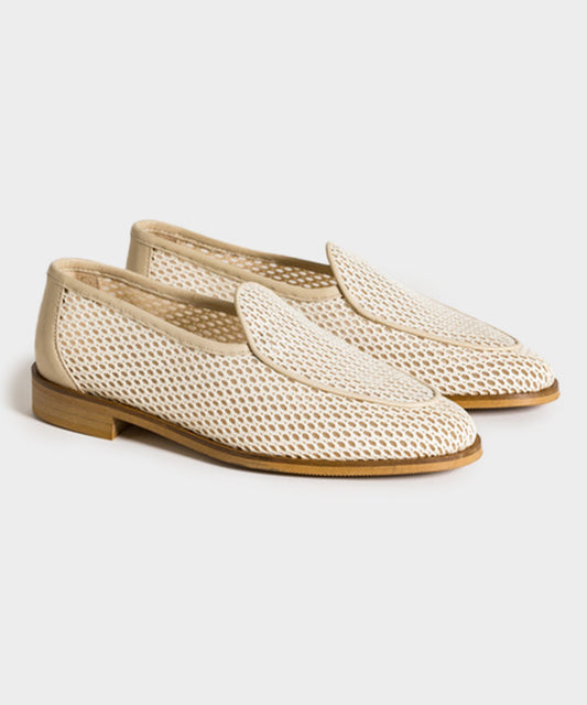 Todd Snyder Jacques Solovière Fishnet Loafer - Ecru
