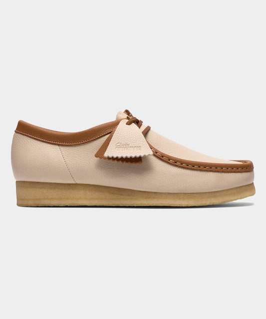 Todd Snyder Clarks Wallabee White Combi Leather Shoe - Cream