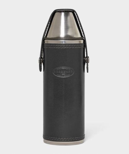 Todd Snyder F. Hammann Leather Hunting Flask - Black
