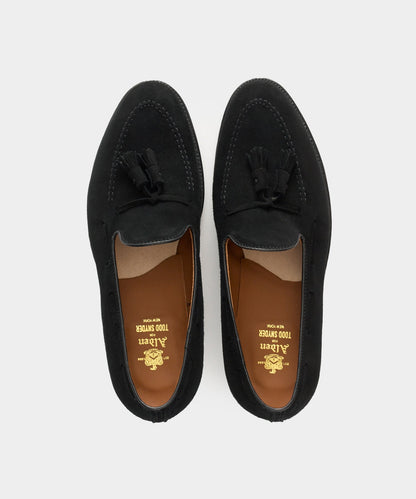 Todd Snyder Todd Snyder x Alden Suede Tassel Loafer - Black