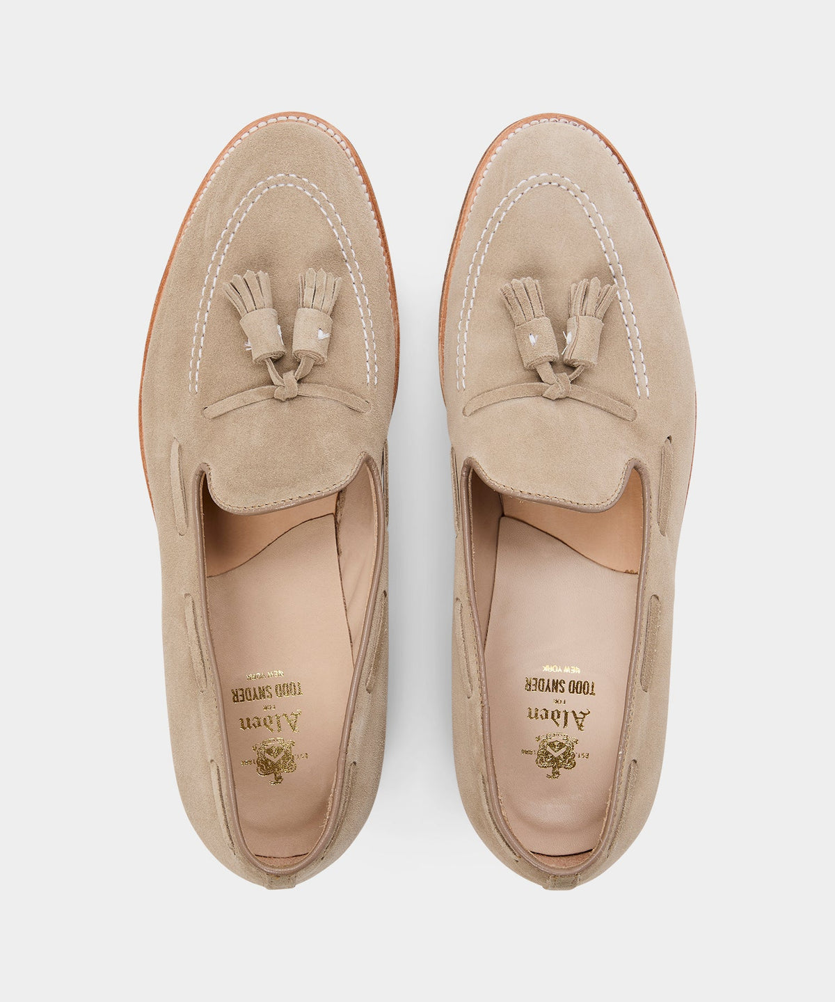 Todd Snyder Todd Snyder x Alden Suede Tassel Loafer - Off White