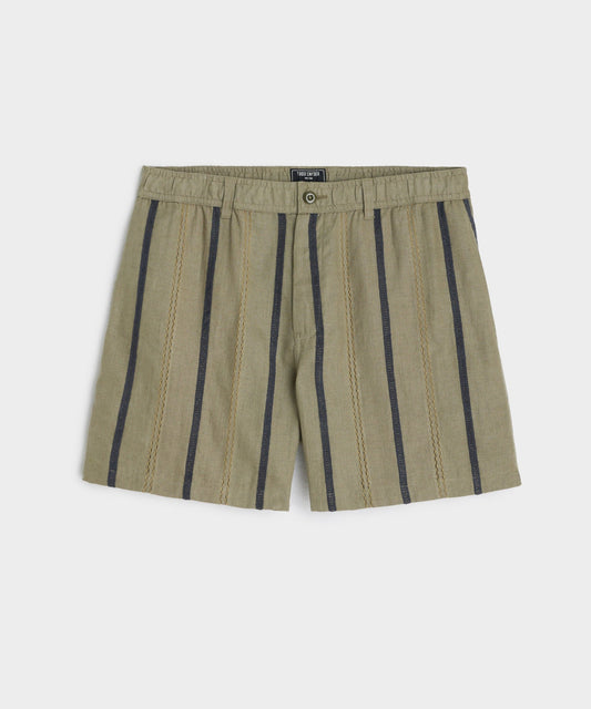Todd Snyder 5" Linen Beachcomber Short - Olive