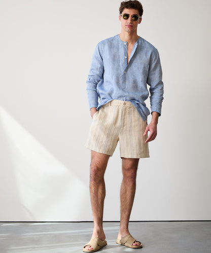 Todd Snyder 5" Linen Beachcomber Short - Cream