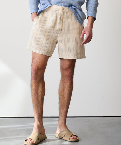 Todd Snyder 5" Linen Beachcomber Short - Cream