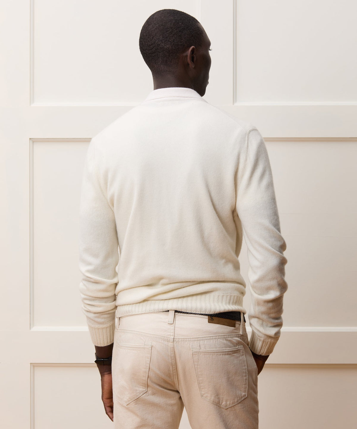 Todd Snyder Italian Cashmere Half-Zip Sweater Polo - Bisque