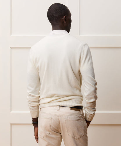 Todd Snyder Italian Cashmere Half-Zip Sweater Polo - Bisque