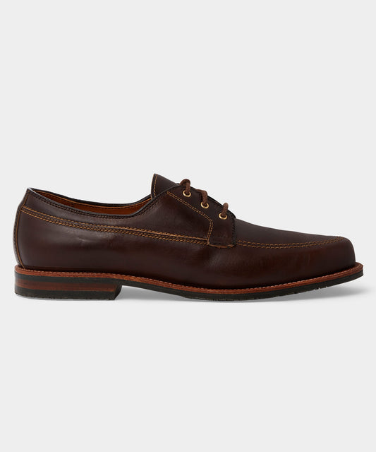 Todd Snyder Alden Mocc Toe Leather Blucher - Rich Brown