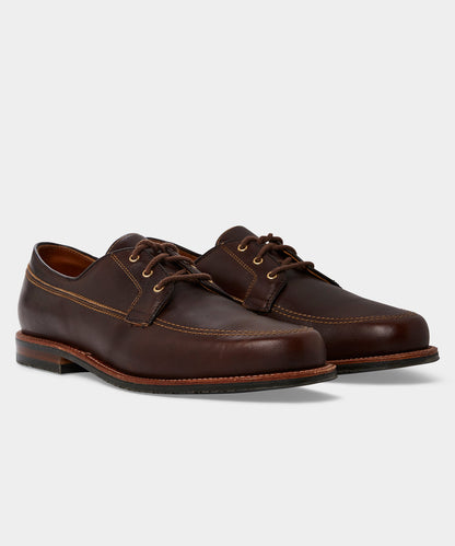 Todd Snyder Alden Mocc Toe Leather Blucher - Rich Brown