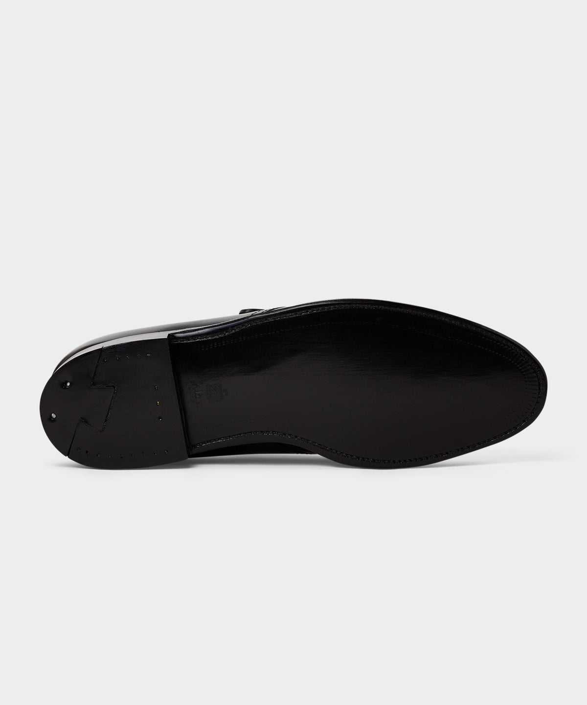 Todd Snyder Alden Plain Toe Monk Strap Shoe - Black