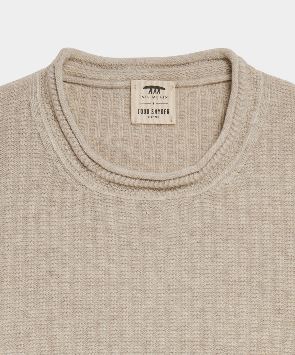 Todd Snyder Inis Meáin Rollneck Sweater - Beige