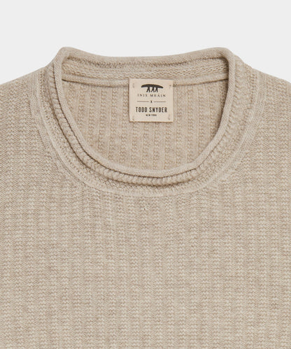 Todd Snyder Inis Meáin Rollneck Sweater - Beige