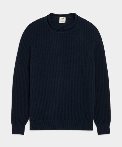 Todd Snyder Inis Meáin Rollneck Sweater - Navy