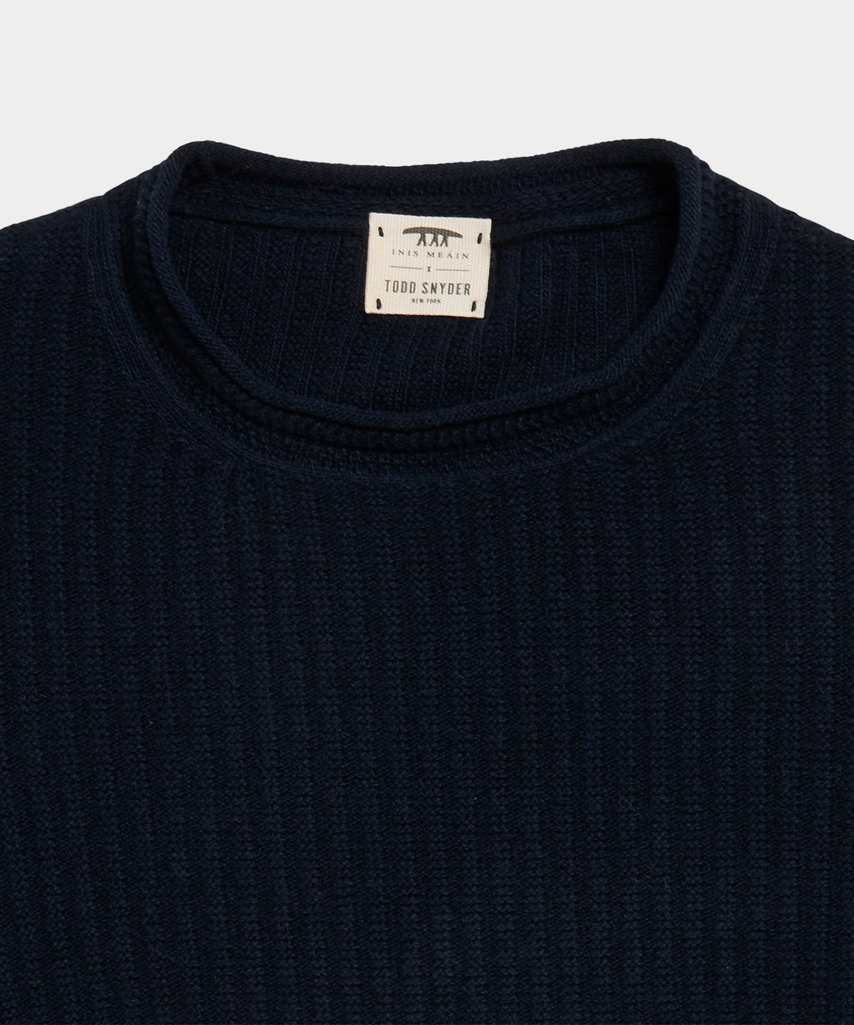 Todd Snyder Inis Meáin Rollneck Sweater - Navy