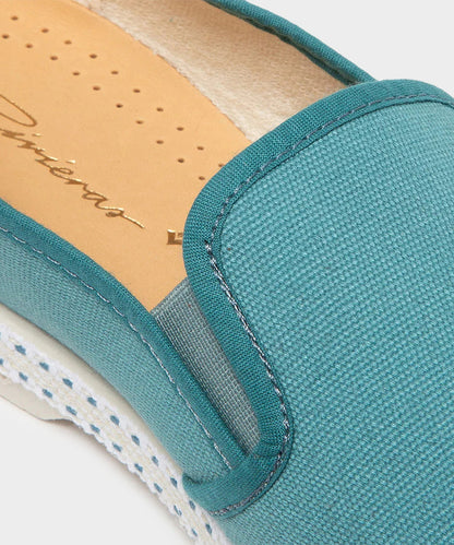Todd Snyder Rivieras Classic Toile Espadrille - Aqua