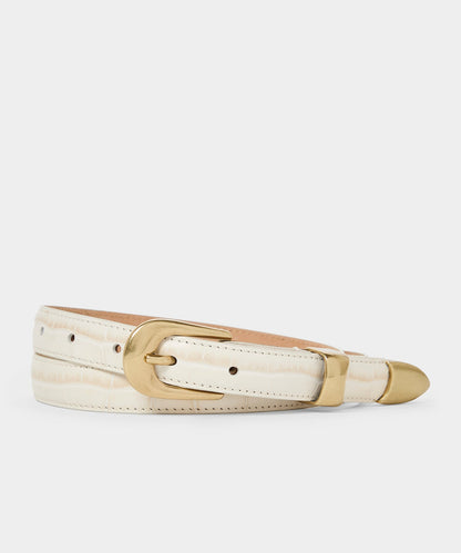 Todd Snyder Tipped Western Belt - White