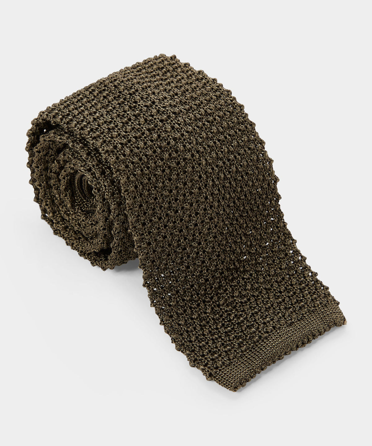 Todd Snyder Italian Silk Wide Knit Tie - Olive