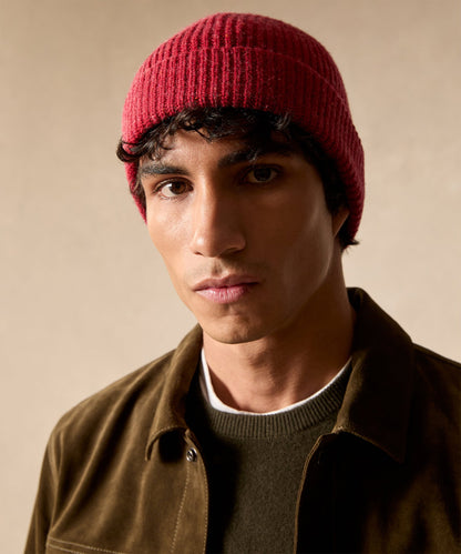 Todd Snyder Donegal Beanie - Cranberry