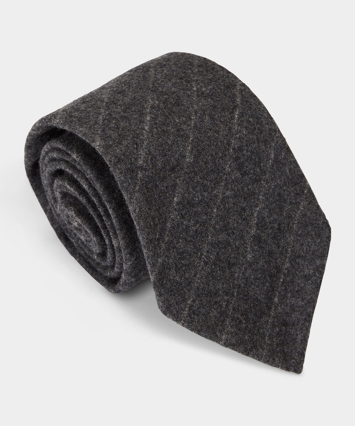 Todd Snyder Pinstripe Flannel Wool Tie - Grey